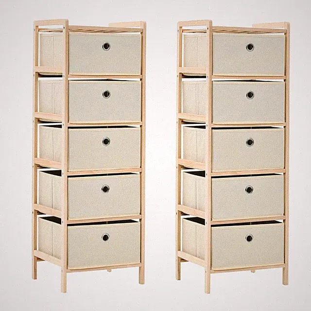 Korb-Kommode Kommode Korbregal Schubfachschrank Schubladenregal Stoffkommode