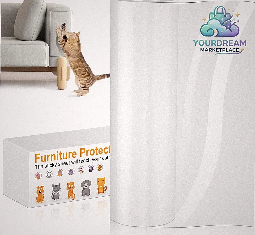 Kratzfolie Katzen Selbstklebend Kratzschutz Sofa Transparent 30cm x 5m