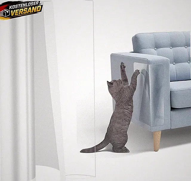 Kratzschutz Folie für Katzen Möbel Couch Tür Wand 30cm x 5m transparent