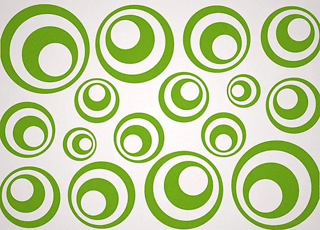 KREISE AUFKLEBER Deko Sticker Retro Kreis Ringe Wandtattoo Circle Möbel Fenster