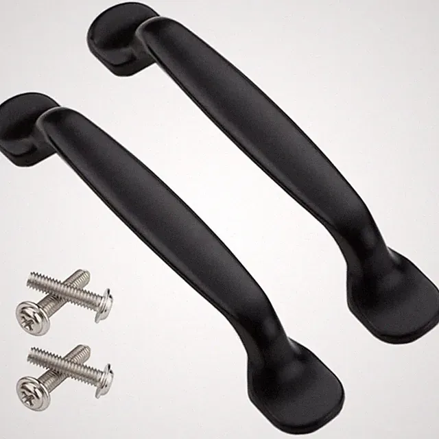 Küchengriffe Möbelgriffe Aluminium schwarz 128mm 2 Stück modern
