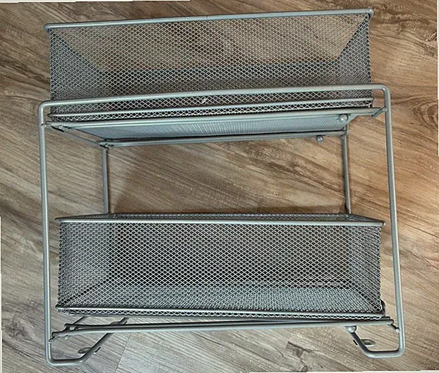 Küchenregal mit Schubladen Grau Metall
