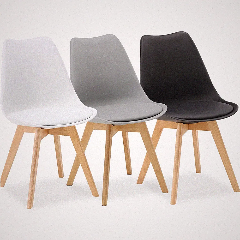 Küchenstühle Modern Weiß Schwarz Grau Holzbeine 1/2/4/6 Stuhl Sets Homestyle4u