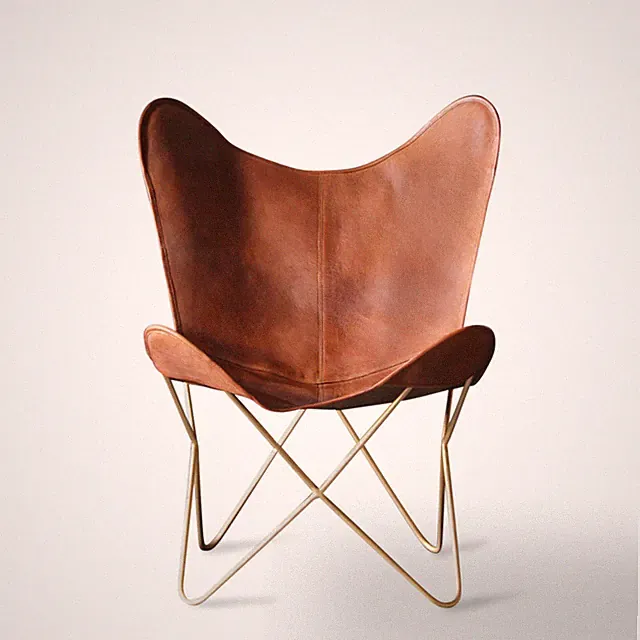 Kunsthandwerker Schmetterling Stuhl Bequem Faltbar Arm Bett Sitz Buffalo Leder