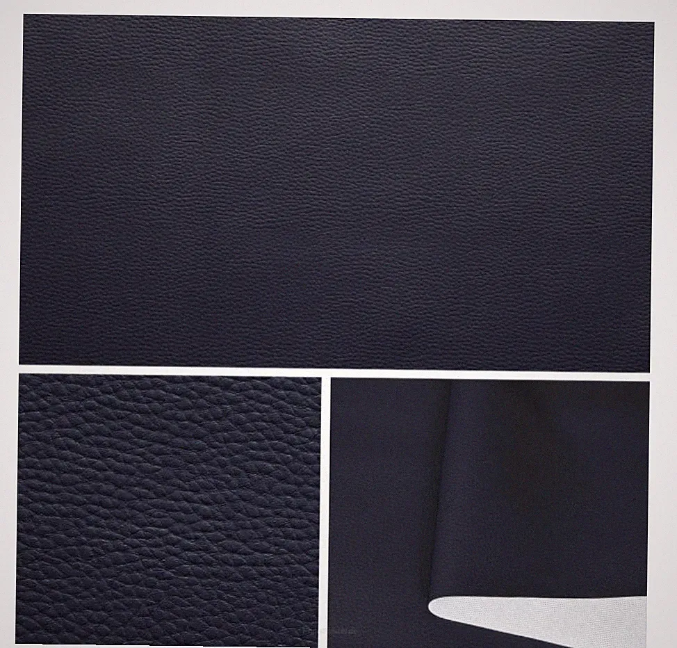 Kunstleder Bankauflage Sitzkissen Lederkissen Sitzpolster | Schwarz -Grau-Blau
