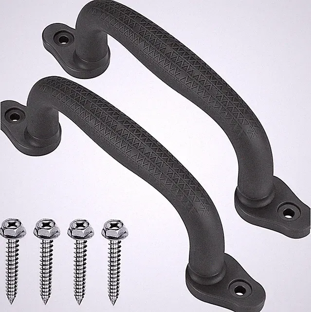 Kunststoff Sicherheitsgriffe für Spielgeräte, 24,5 cm, 2 Stück, Schwarz, 150 kg