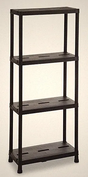 Kunststoffregal 63/4 138 x 60 x 30 cm 4 Kunststoffböden 125 kg Kunststoffregal