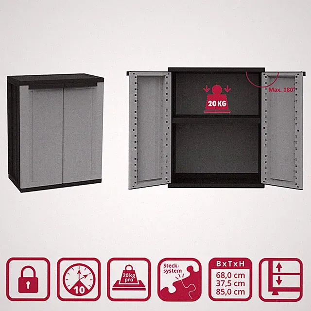 Kunststoffschrank Haushaltsschrank Schrank Beistellschrank Putzmittelschrank