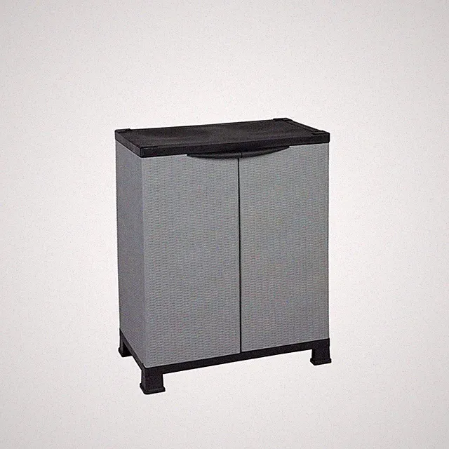 Kunststoffschrank Rattan Balkonschrank Haushaltsschrank Schrank 68x40x92 4 Füße