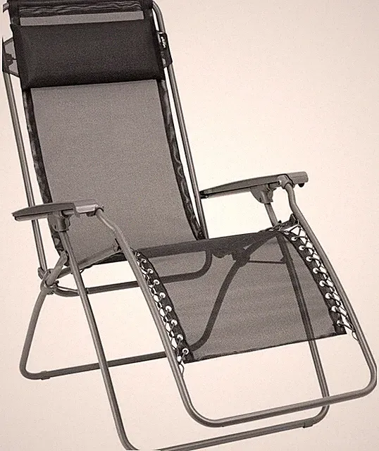 lafuma Relax Liegestuhl Liege RT2 black schwarz Schnürsystem LFM4019_8551