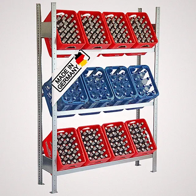 Lagerknecht Getränkekistenregal Made in Germany- Getränkeregal 130 für 12 Kisten