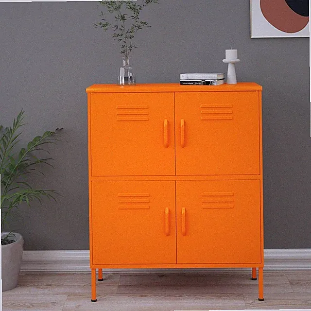 Lagerschrank 80x35x101,5cm Stahl Sideboard Kommode mehrere Auswahl DE