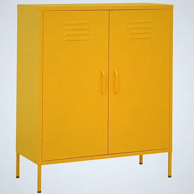 Lagerschrank Stahl Sideboard Aufbewahrungsschrank Vitrine Highboard Schrank