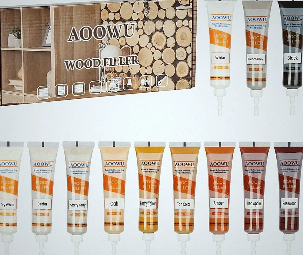 Laminat Holz Parkett Reparaturset, 12 Farben Holzmöbel-Reparaturset, Laminat Par