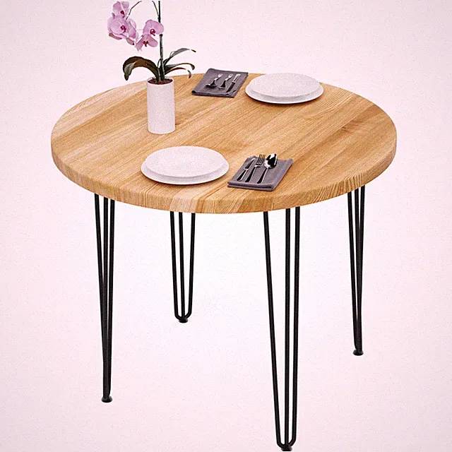 LAMO Manufaktur Esstisch rund | Wohnzimmertisch Holz, Bistrotisch | Runder Tisch