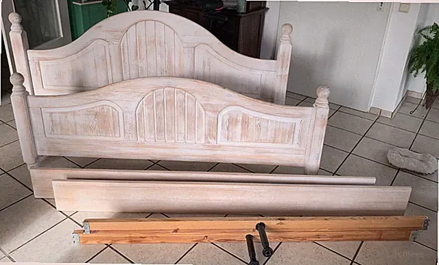 Landhausstil Bett Shabby 180 x 200 cm,ohne Lattenrost
