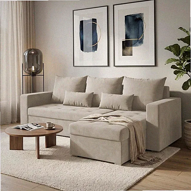 Lantio Ecksofa L-Form mit Schlaffunktion - Bettkasten - Schlafcouch - Eckcouch