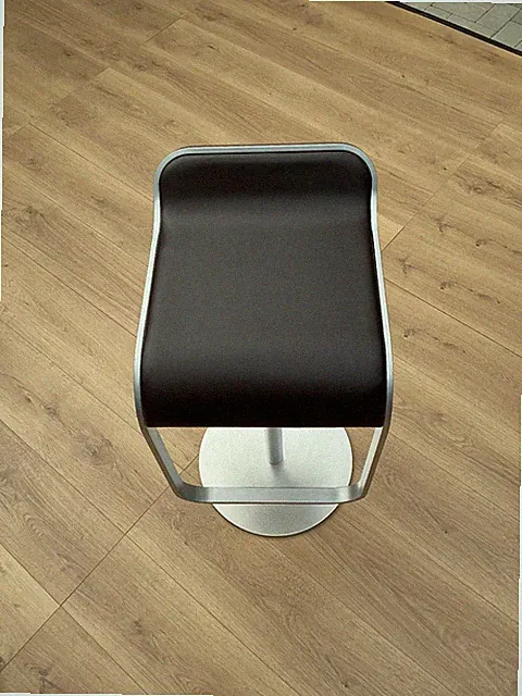 Lapalma LEM Barhocker S69 – Leder dunkelbraun – höhenverstellbar – 63-75cm
