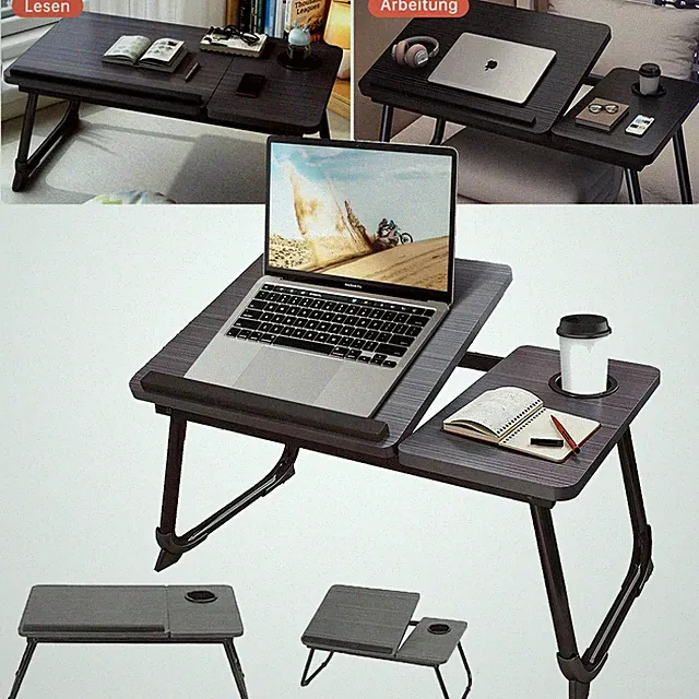 Laptoptisch Bett Klappbar Laptop Betttisch Notebooktisch Lesetisch für Bett