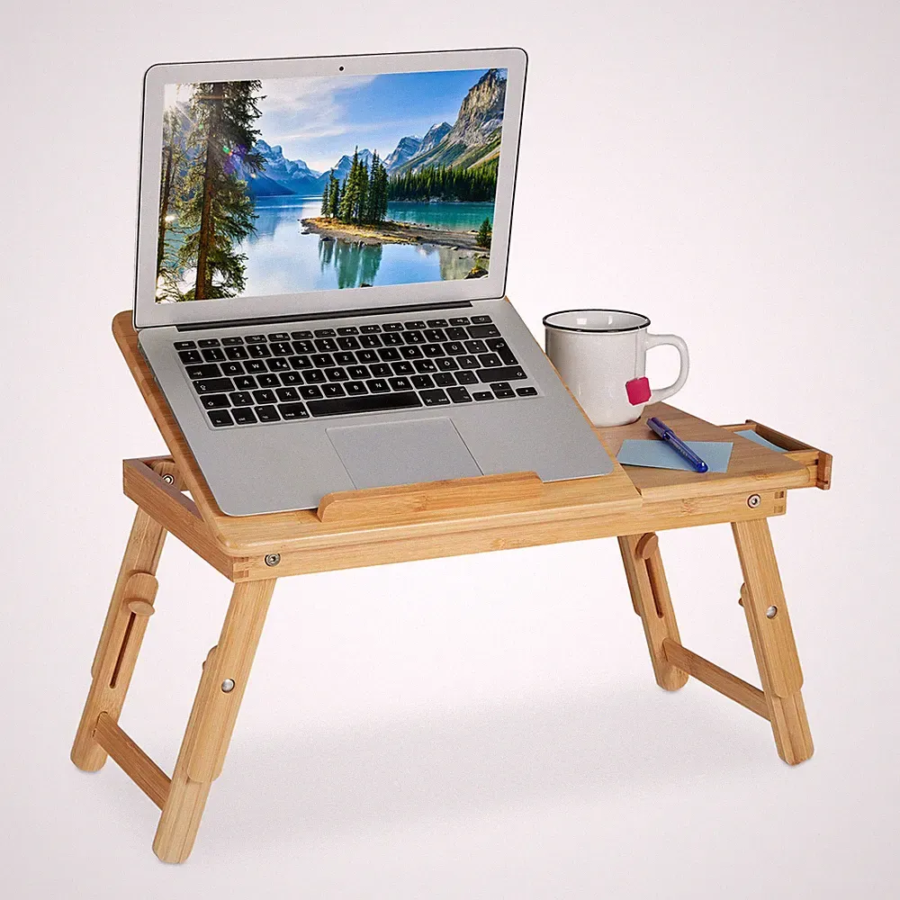 Laptoptisch Bett-Schreibtisch Klapptisch für Laptop Frühstückstablett leicht