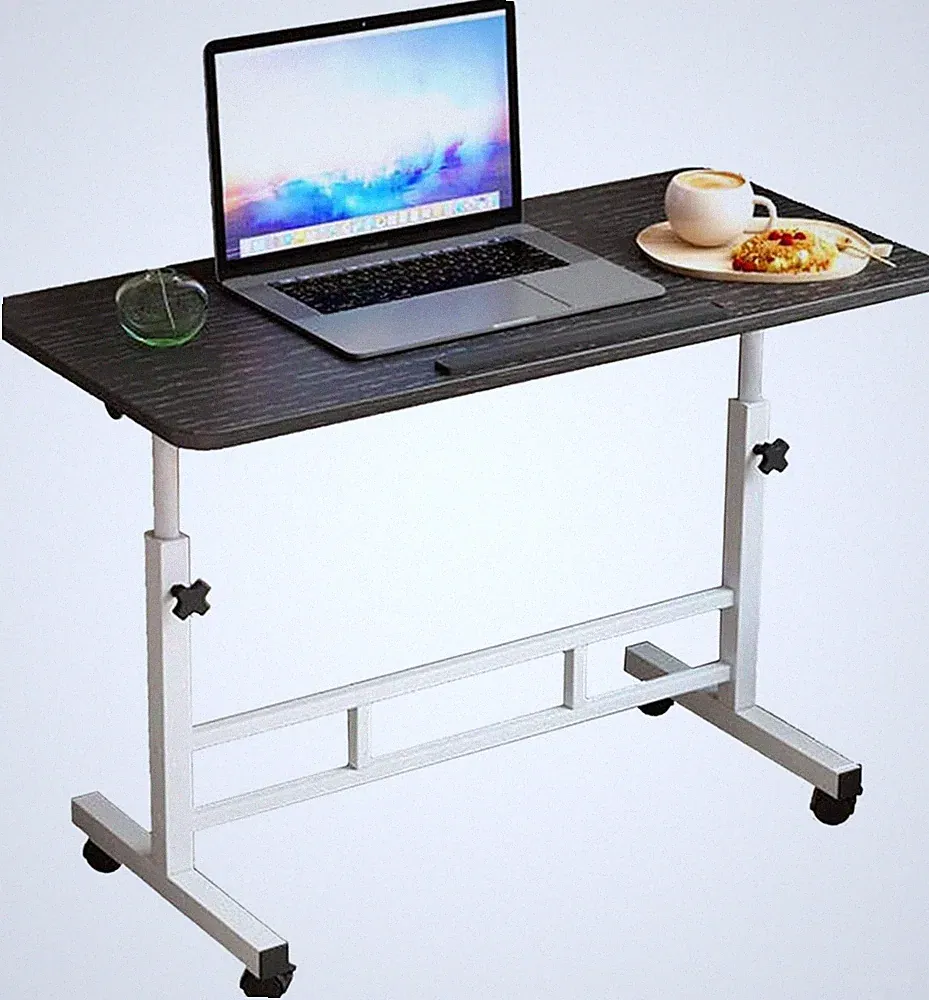 Laptoptisch Computertisch 60/80cm Schreibtisch Bürotisch PC Tisch mit Rollen