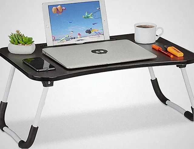 Laptoptisch für Couch, klappbar, Tablethalter, Getränkehalter, Betttisch, HxBxT