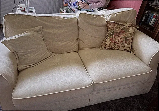 Laura Ashley Sofa 2-Sitzer weiß klassisch mit Kissen 170x60x45cm