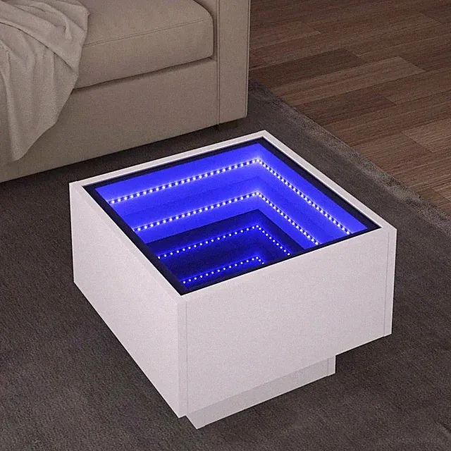 LED Couchtisch Beistelltisch Sofatisch Nachttisch Wohnzimmer Tisch Holzwerkstoff