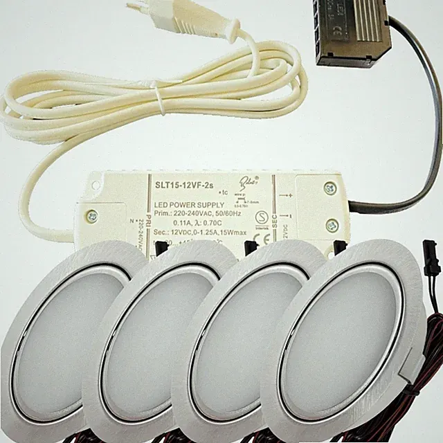 ✅LED Möbeleinbauleuchten 12V 3W Warmweiß Flach Möbelspot Schrank Vitrine Milena✅