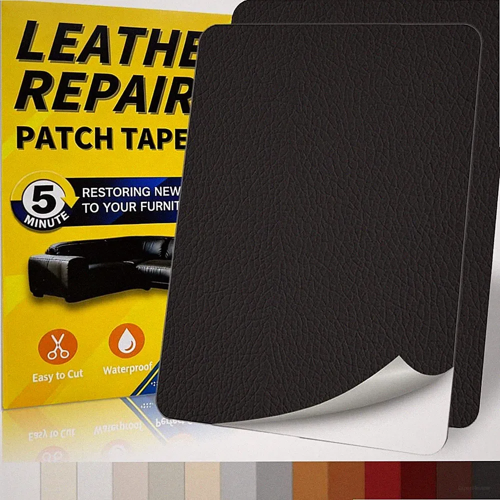 Leder Reparatur Set Schwarz Sofa Möbel Kunstleder Selbstklebend 20x28 cm Flicken