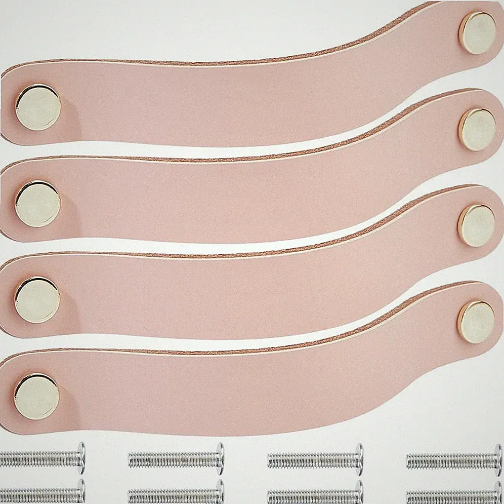 Leder Schubladengriffe 20cm für Möbel, modern, weich, langlebig, 4er Pack