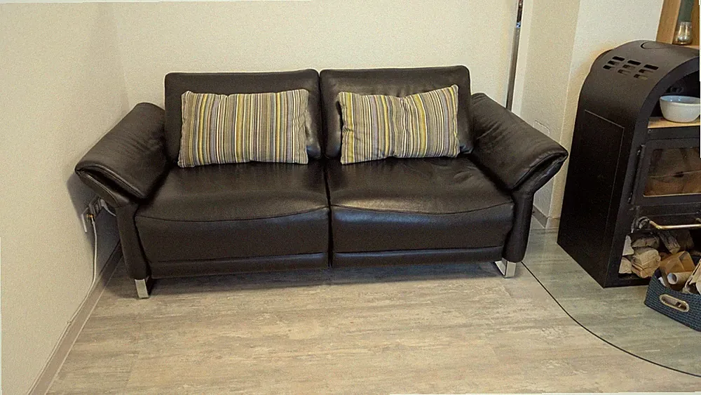 Leder Sofa 2 Sitzer mit Relaxfunktion, Elektrisch