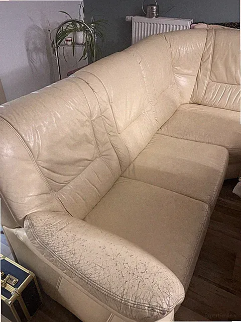 Ledercouch Beige 2 X2 5 Meter Fernsehsessel Gebrauchsspuren SELBSABHOLEN150€NEU
