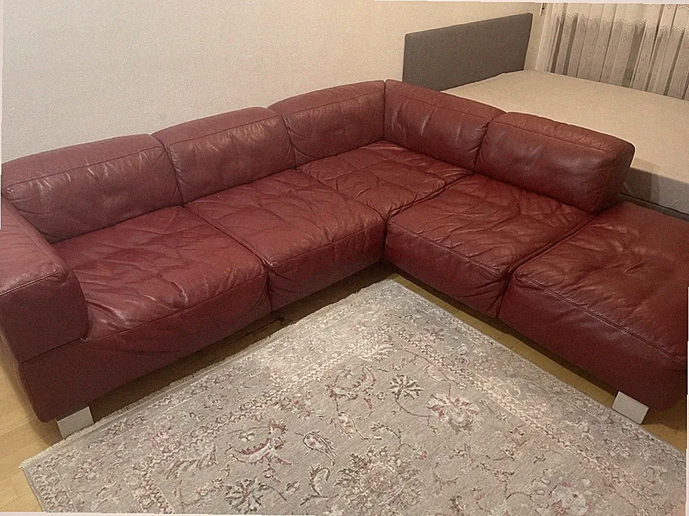 Ledersofa in L-Form xxxlutz