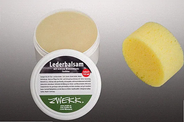 Ledersofas und Sessel Leder Balsam Lederpflege Set 180 ml + Pflegeschwamm