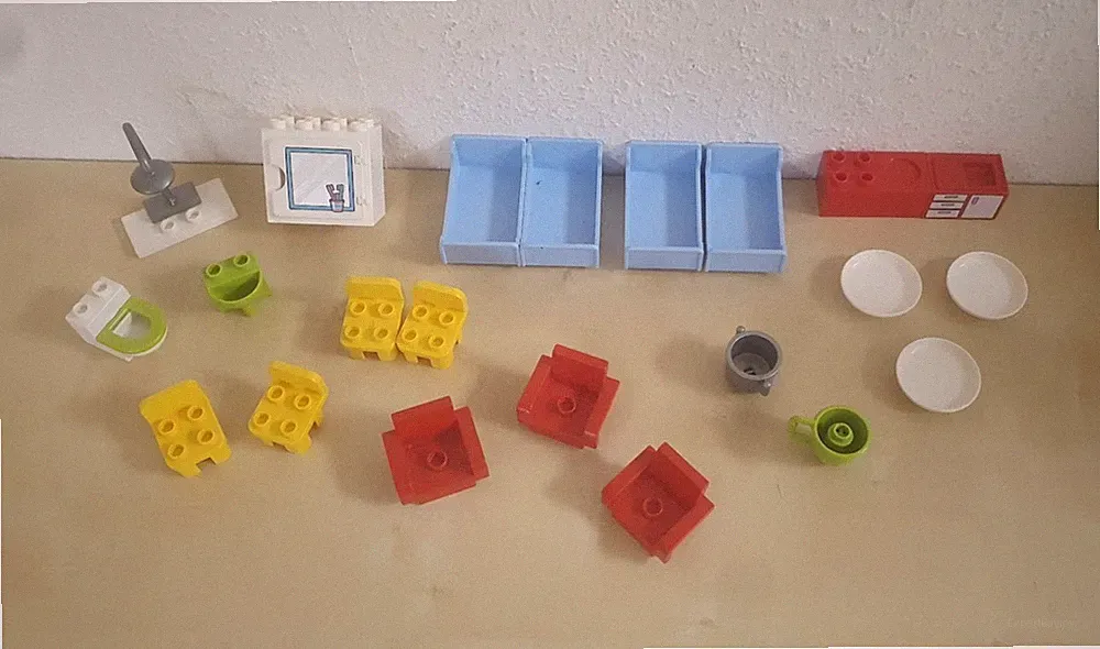 Lego Duplo | Möbel Set | Badezimmer Einrichtung Wohnhaus Schlafzimmer Bett Sesse