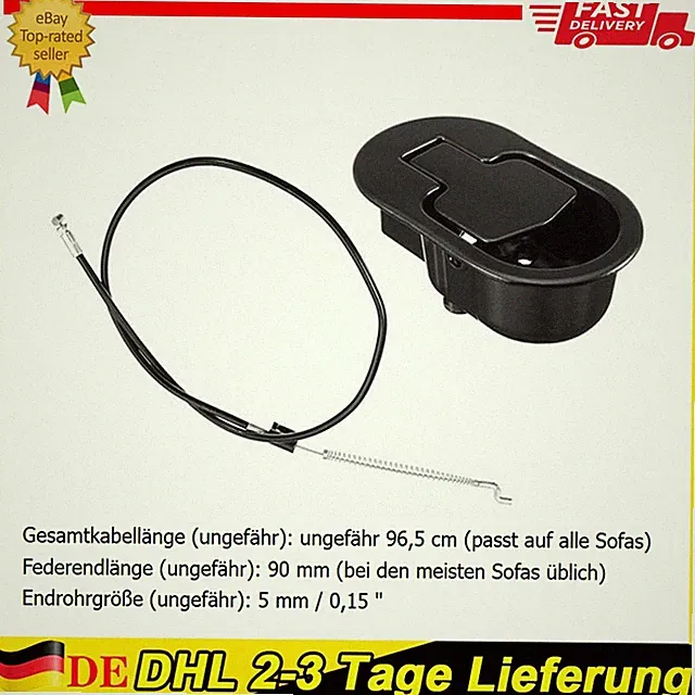 Lehnstuhl Ersatzteile Griff Kabel Sessel Sofa Couch Release Metall Zug -DHL