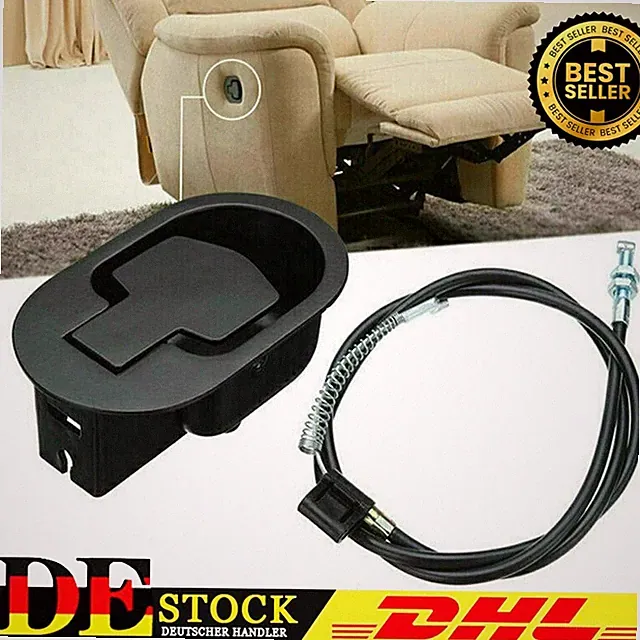 Lehnstuhl Ersatzteile Griff mit Kabel Sessel Sofa Couch Release Metall Zug Neu^