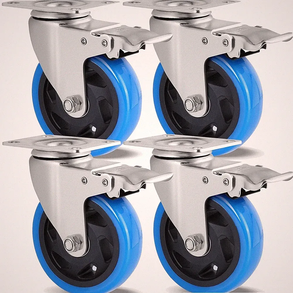 Lenkrollen 100mm mit Bremse Tragkraft 600kg Möbel Transport Industrie