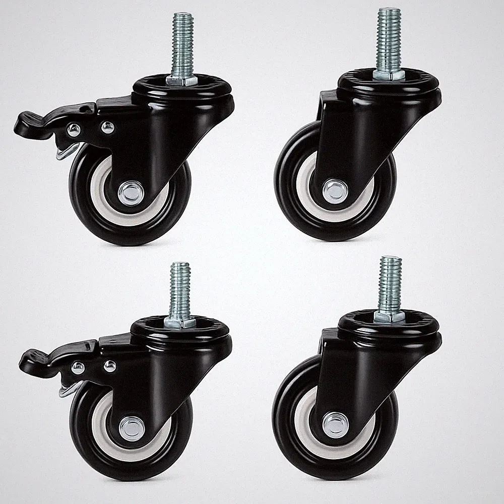 Lenkrollen für Möbel, 40mm Möbelrollen Schwerlast bis 150 kg, 4 Lenkrollen mit B