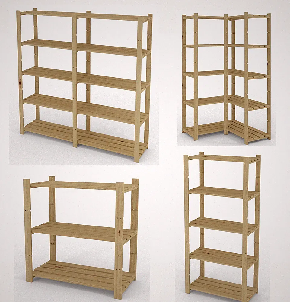 Lenmar Regal Kiefer Massiv Holzregal Büroregal Kellerregal 10 Modelle SERIE B