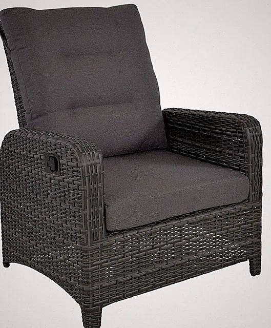 Lesli Living Loungesessel "Soho Forte" grau-anthrazit Gartensessel Relaxsessel