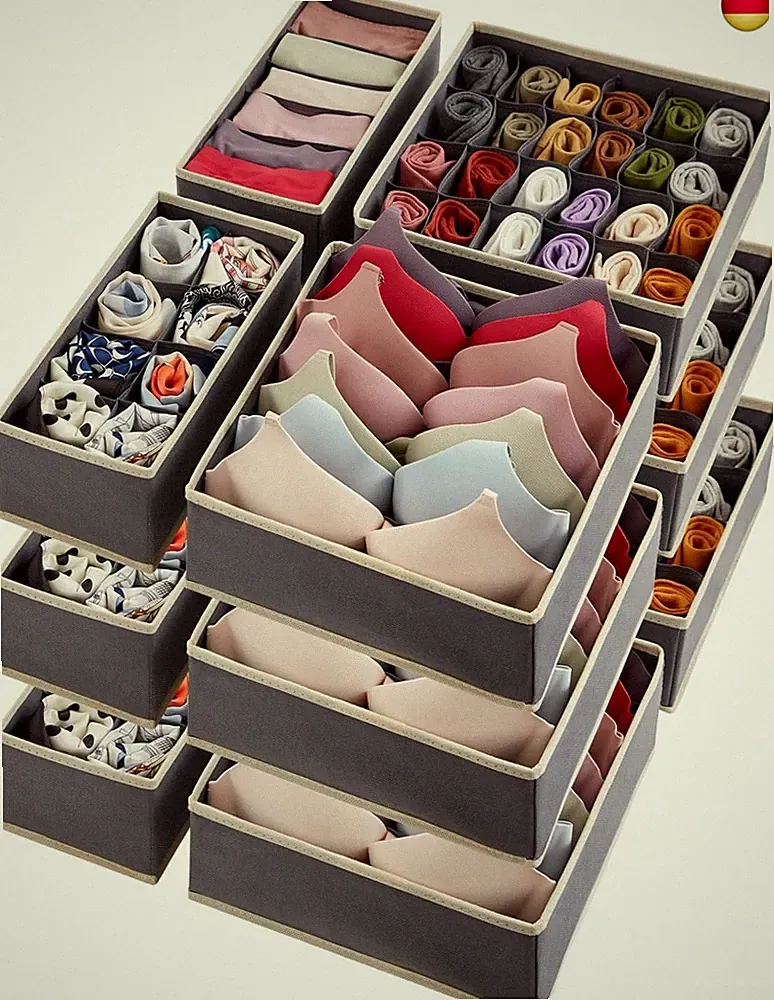 Lifewit Schrank Schublade Organizer Teiler für Unterwäsche, 12 Stücke, faltbare