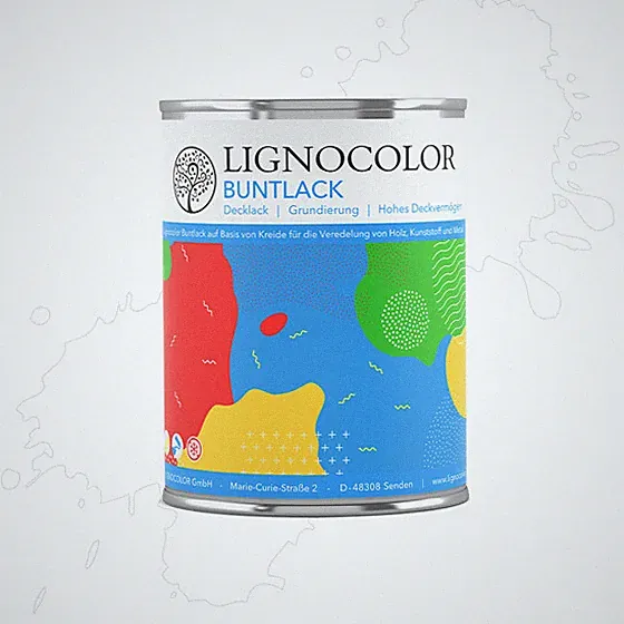 Lignocolor Buntlack glänzend für Holz, Möbel, Metall, viele Farben