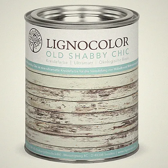 Lignocolor Kreidefarbe Shabby Chic Holz Möbellack Antiklook Farbe White wash