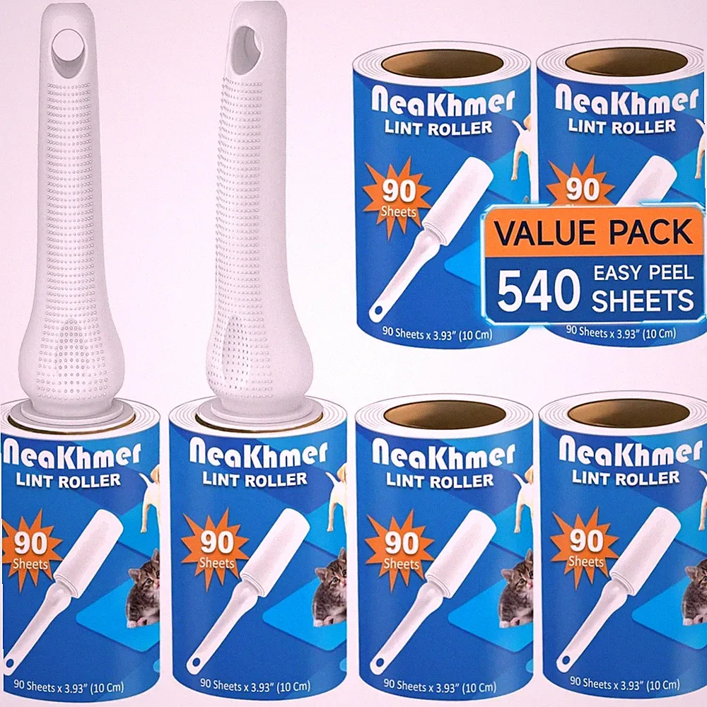 Lint Roller Pet Hair 540 Sheets Portable Kleidung Möbel Tierhaar Entferner