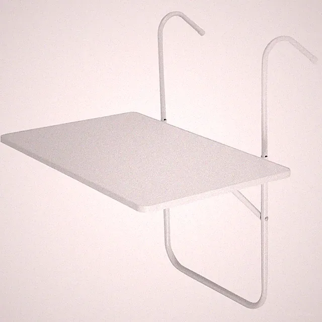 LIVARNO Balkon Hängetisch Klapptisch Tisch höhenverstellbar Weiß 60x40 cm
