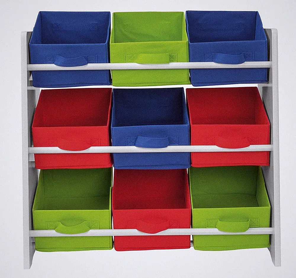 LIVARNO home Aufbewahrungsregal Kinderregal Regal mit Boxen 65x61,5x30cm - BUNT