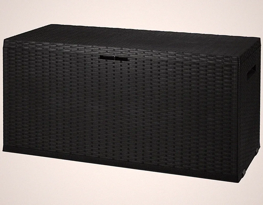 LIVARNO home Gartenbox Allzwecktruhe 350L Rattan-Optik witterungsbeständig