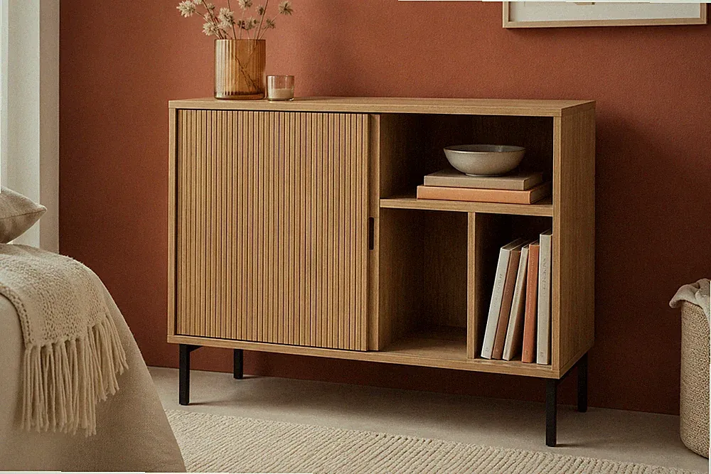 LIVARNO home Kommode 2 Fächer mit und ohne Tür Modern / 74,2x35x75cm NEU/DHL